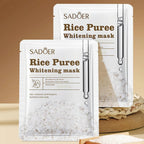 Rice Puree Whitening Facial Mask - Organic Skin Care Treatment for Brightening Complexion 25g