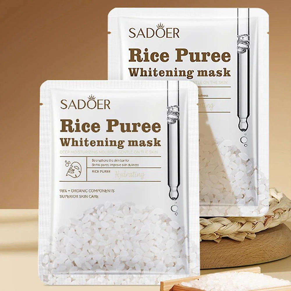 Rice Puree Whitening Facial Mask - Organic Skin Care Treatment for Brightening Complexion 25g