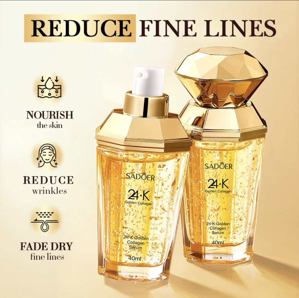 SADOER 24K Gold Essence – Radiance Boosting & Anti-Aging Formula