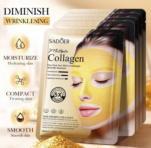 24K Gold Collagen Firming & Anti-Wrinkle Facial Mask – 30ml