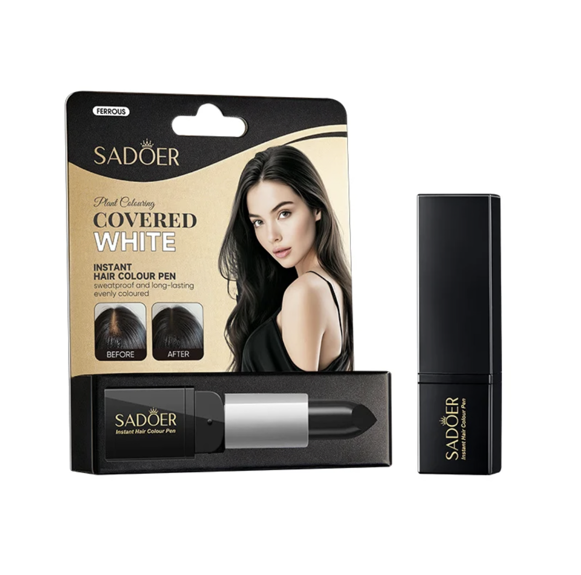 Instant Hair Dye Pen 3.8g – Black & Brown Hair Darkening for Men & Women