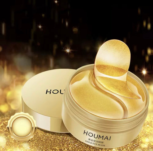 24K Gold Hyaluronic Acid Eye Mask – Collagen Eye Patches for Dark Circles & Puffy Eyes