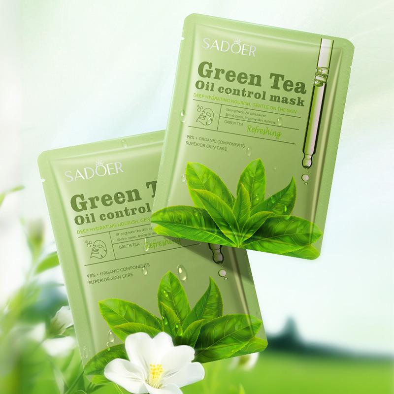 Green Tea Oil Facial Mask - Organic Skin Care Treatment for Brighter Complexion 25g