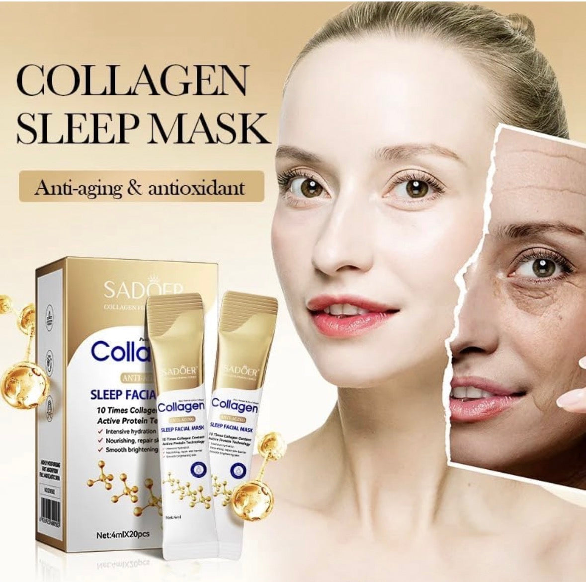 Collagen Facial Mask – 20 Tubes