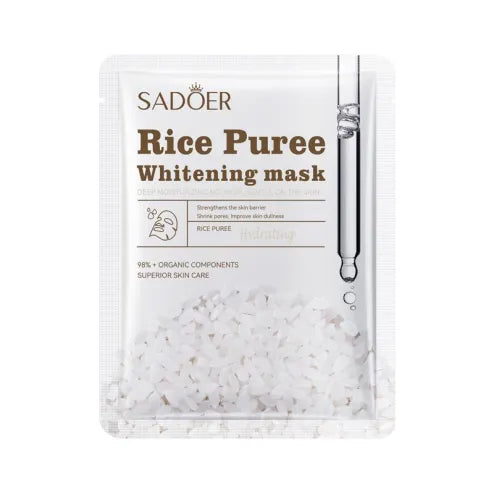 Rice Puree Whitening Facial Mask - Organic Skin Care Treatment for Brightening Complexion 25g