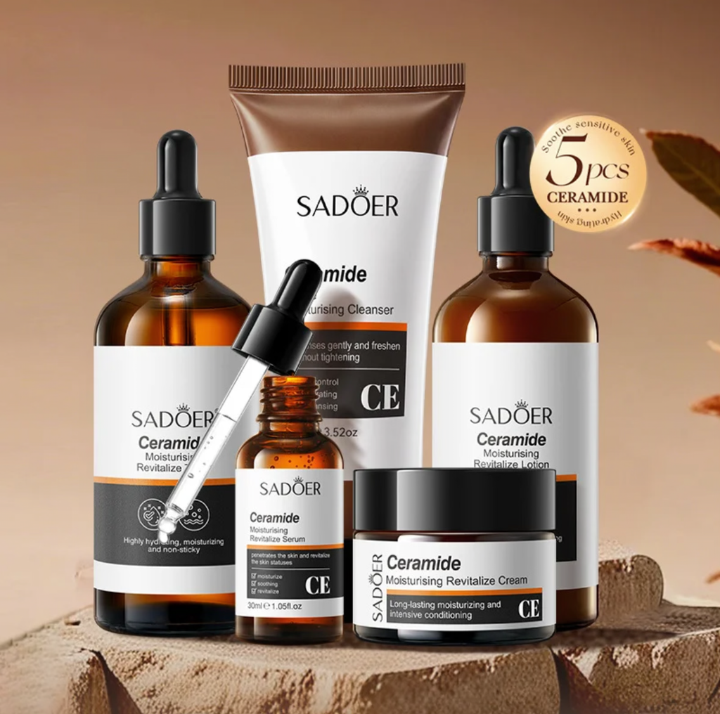 Ceramide Moisturizing & Revitalizing 5-Piece Skin Care Set – Deep Hydration & Barrier Repair