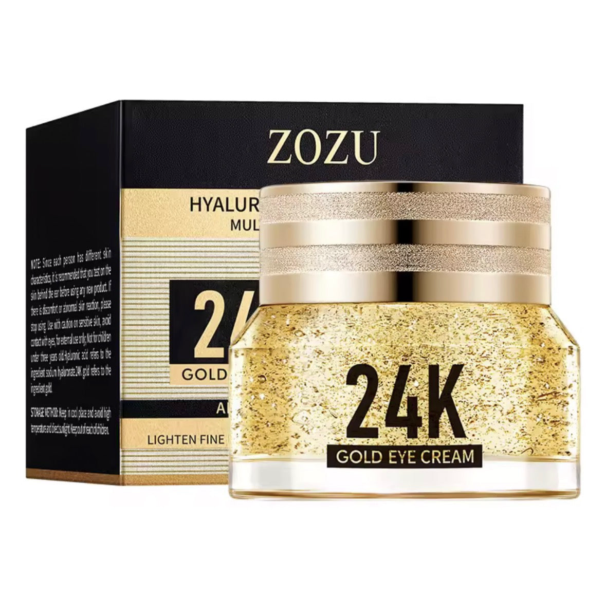 24K Gold Hyaluronic Acid Eye Cream – Anti-Dark Circles, Eye Bag Treatment & Firming Moisturizer
