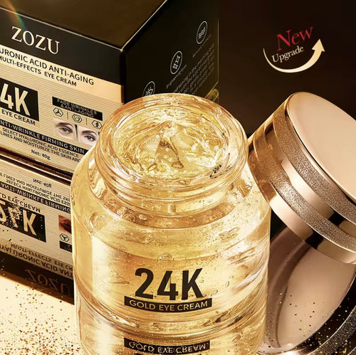 24K Gold Hyaluronic Acid Eye Cream – Anti-Dark Circles, Eye Bag Treatment & Firming Moisturizer