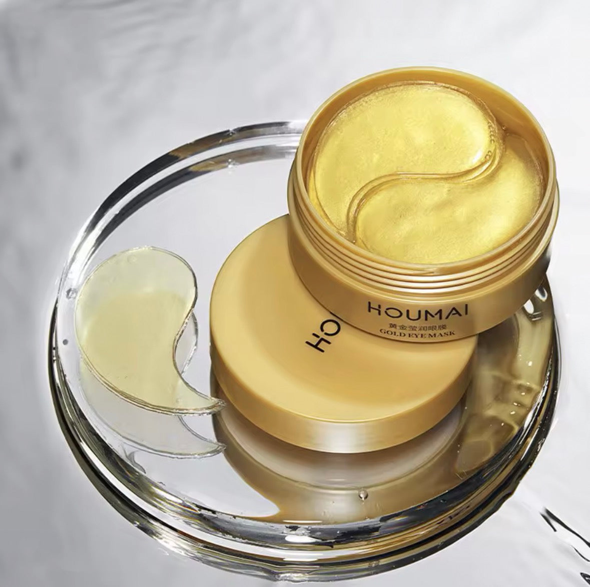 24K Gold Hyaluronic Acid Eye Mask – Collagen Eye Patches for Dark Circles & Puffy Eyes