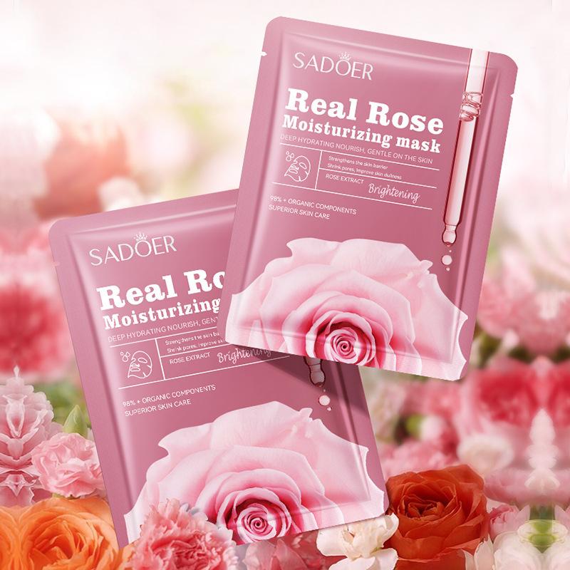 Rose Brightening Facial Mask - Organic Skin Care Treatment for Brighter Complexion 25g