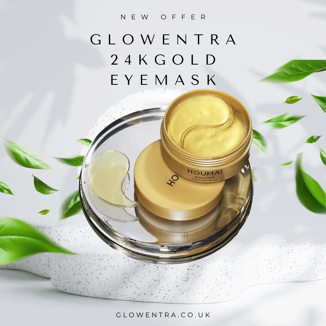 24K Gold Hyaluronic Acid Eye Mask – Collagen Eye Patches for Dark Circles & Puffy Eyes