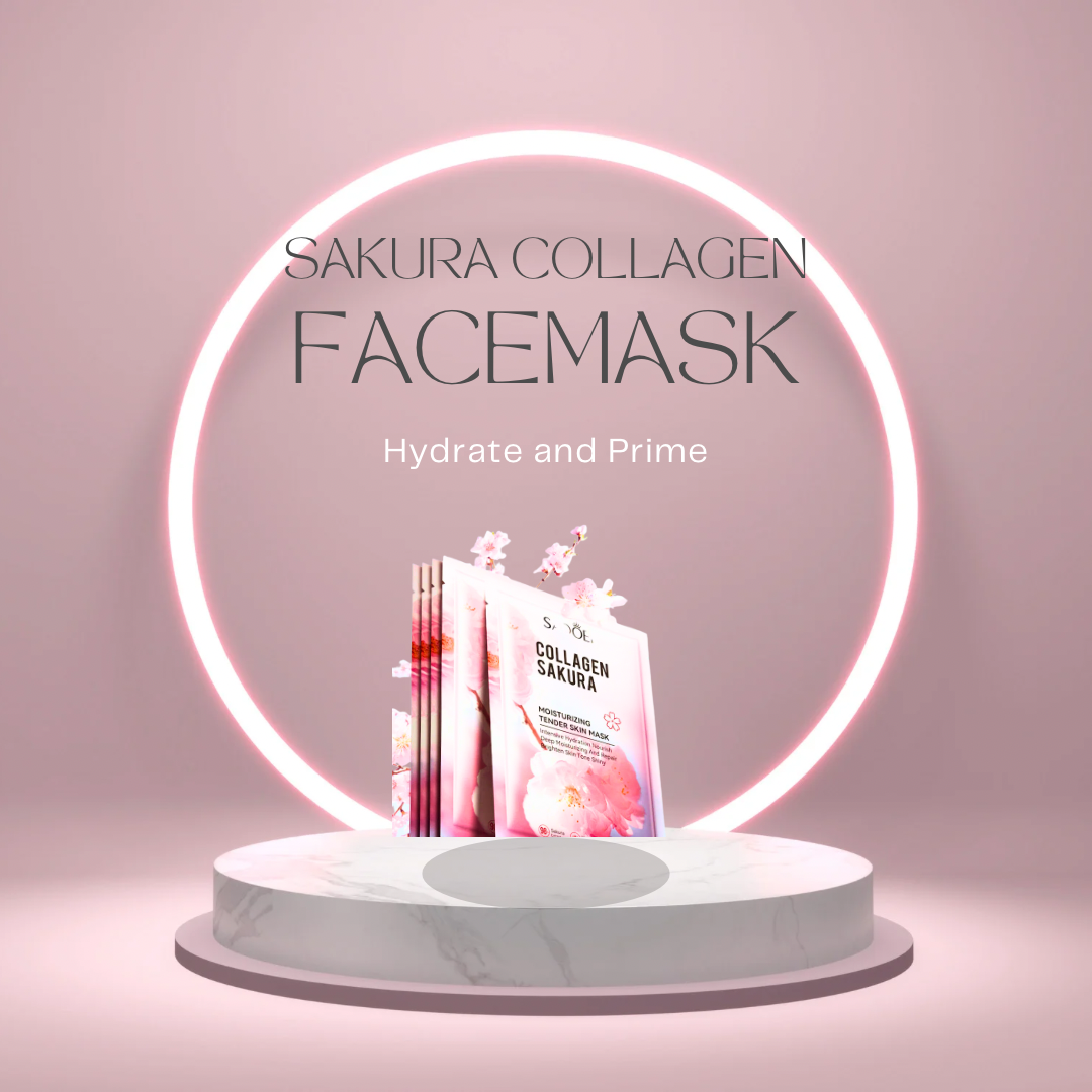Sakura Collagen Face Mask – Hydrating & Brightening Skin Car