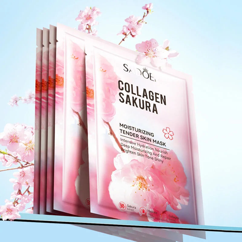 Sakura Collagen Face Mask – Hydrating & Brightening Skin Car