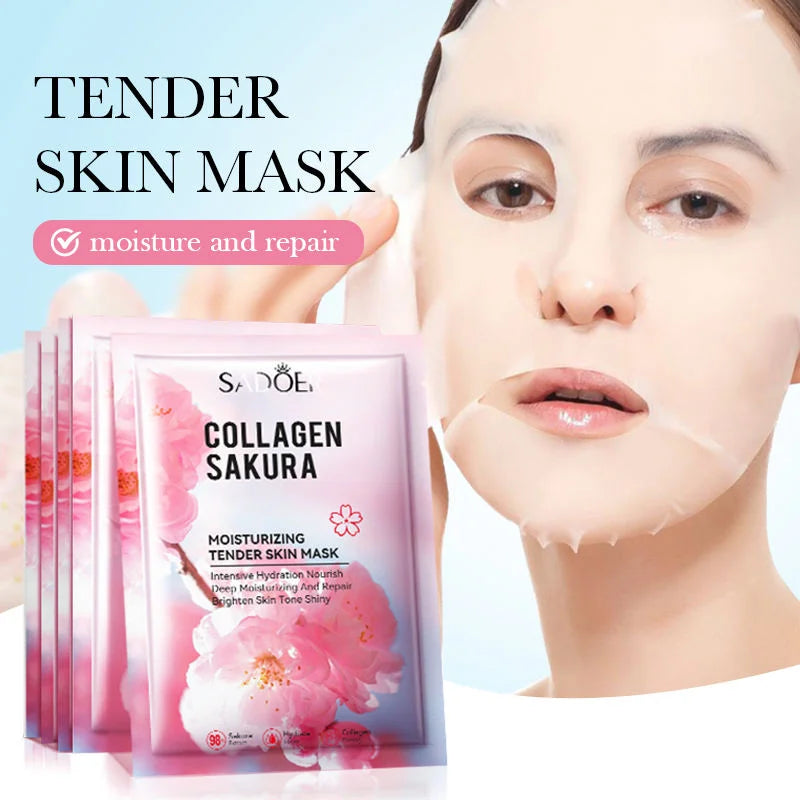 Sakura Collagen Face Mask – Hydrating & Brightening Skin Car