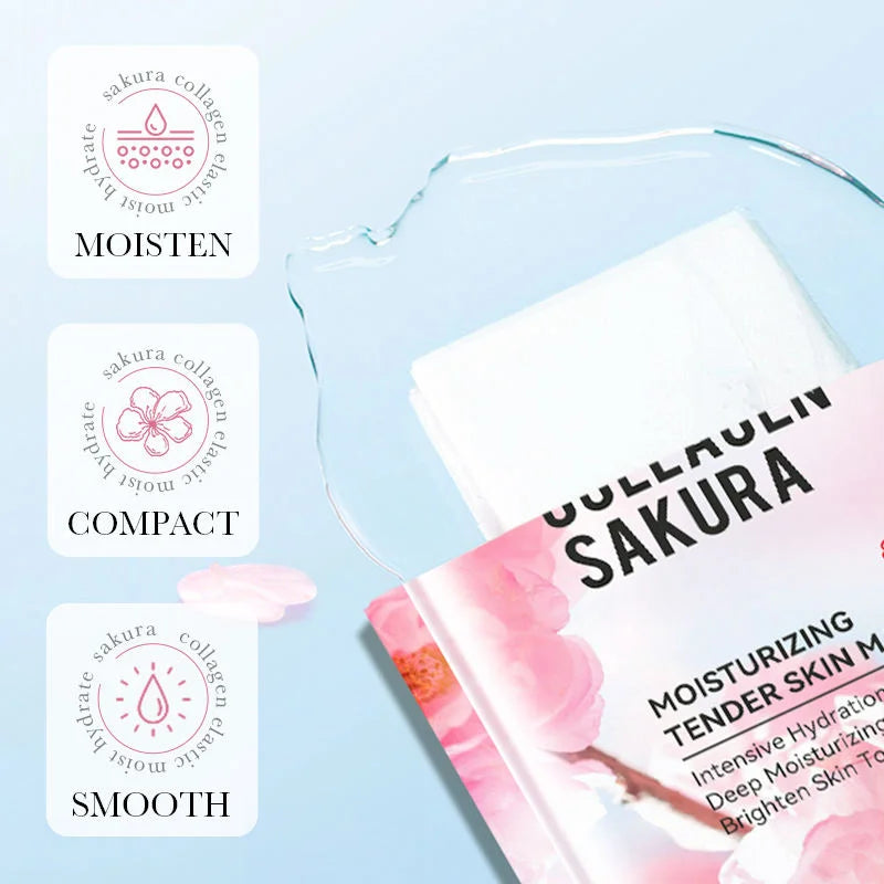 Sakura Collagen Face Mask – Hydrating & Brightening Skin Car